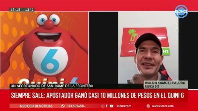 Un apostador de San Jaime gan&oacute; el Quini 6 y desat&oacute; la alegr&iacute;a en una agencia